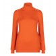 Esqualo Sweater Coll met knoopjes ORANGE